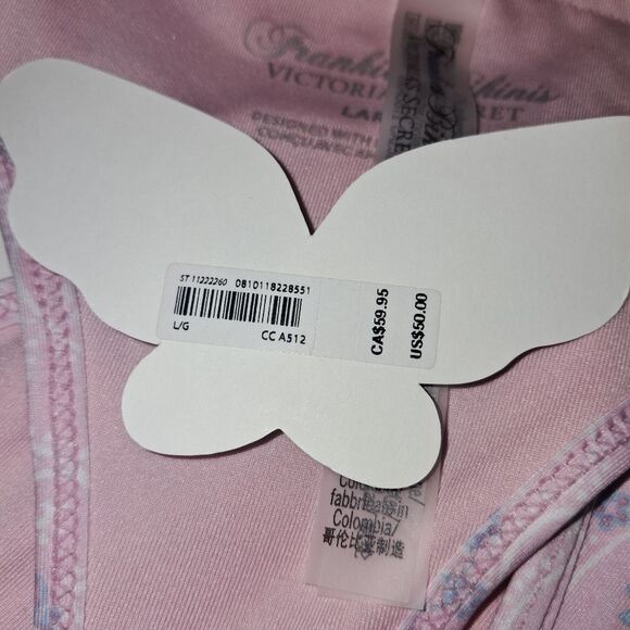 Frankies Bikinis By Victoria's Secret Yara Bikini Bottom Pink Paisley Size L New - Picture 14 of 14